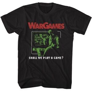 WarGames Shall We Play A Game Shirt Retro Movie Graphic Tee Nerdy Unisex